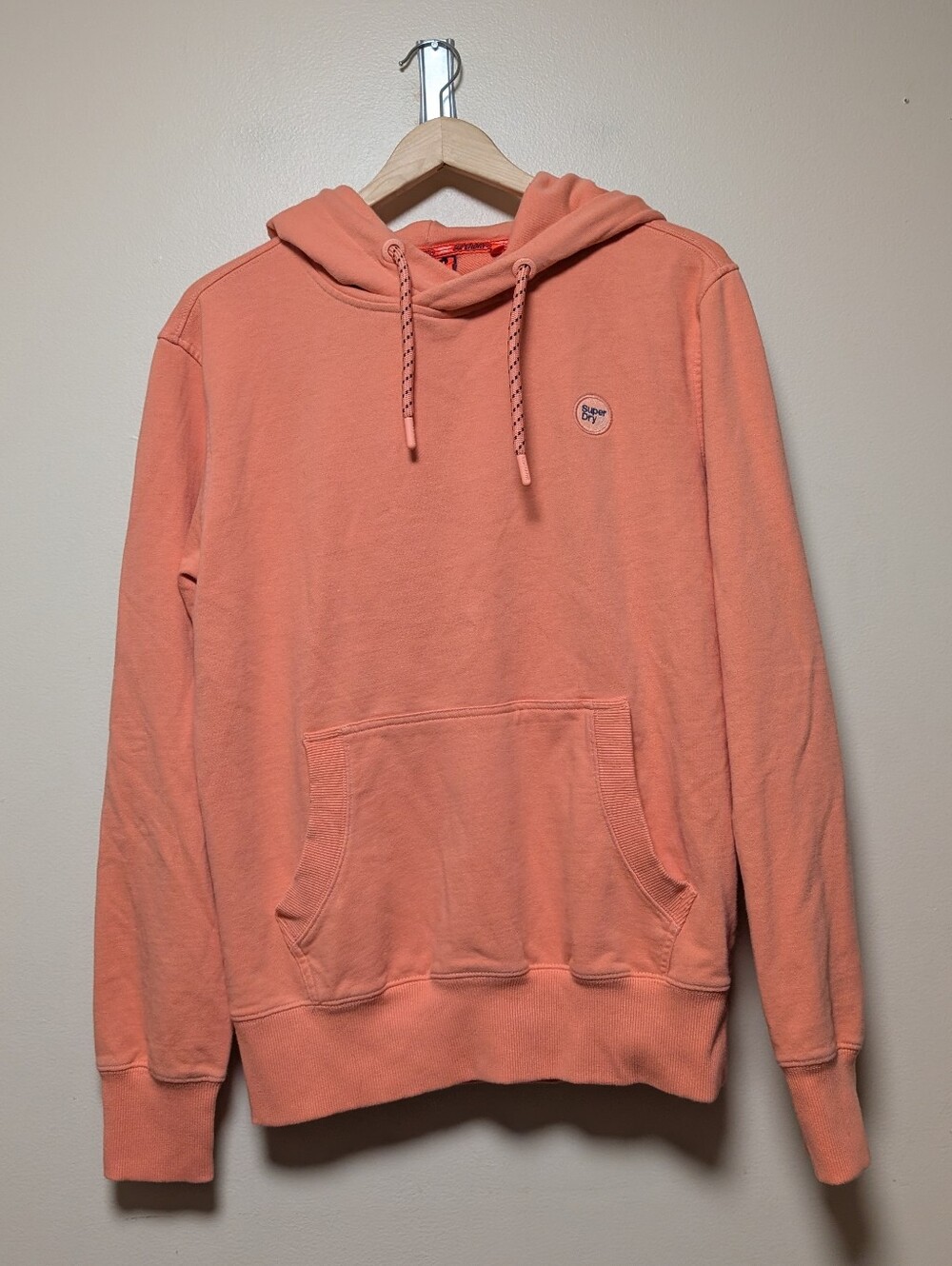 Superdry Collective Sweat Hoodie Peach Coral Size M